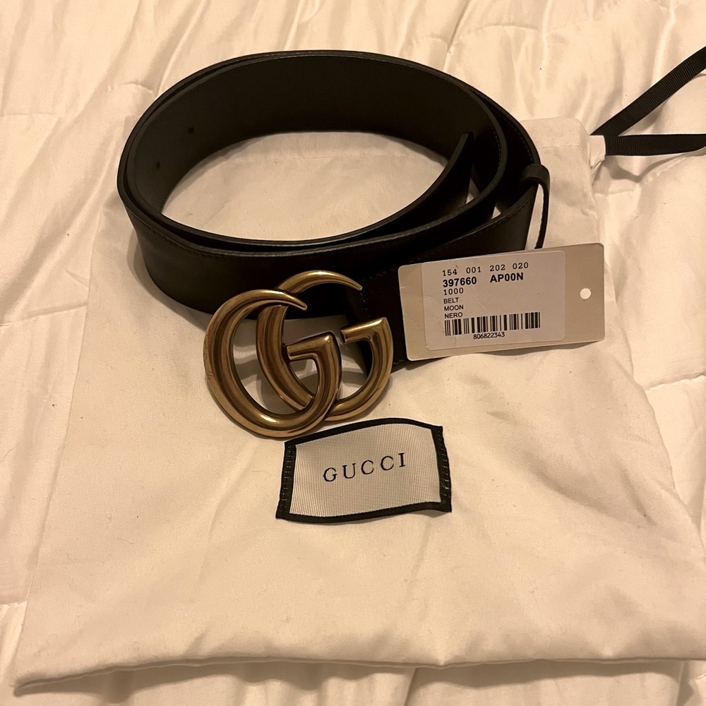Gucci marmot double GG belt